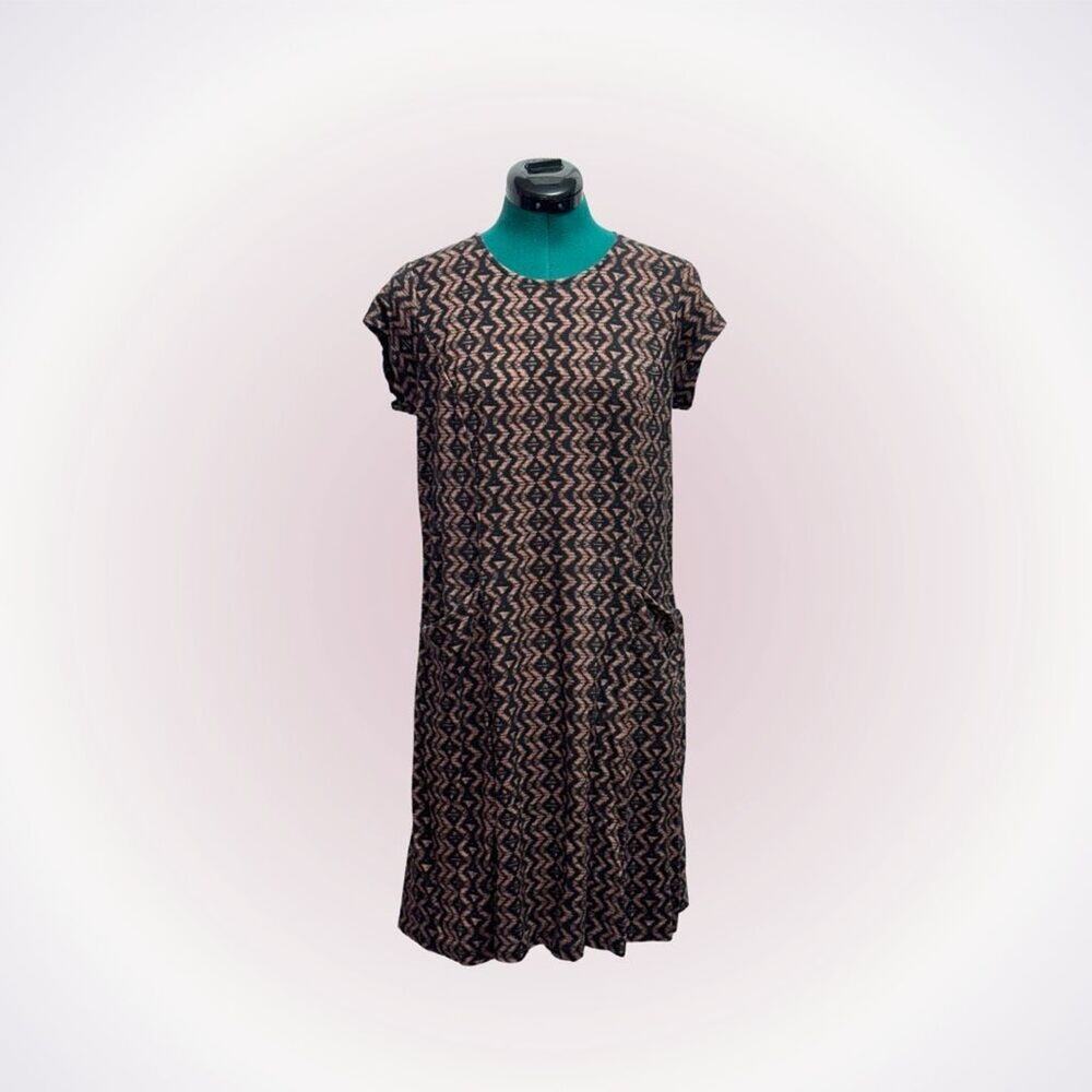 Coldwater Creek Brown and Black Print Dress | Sz PM